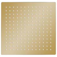 VidaXL Regendouchekop vierkant 25x25 cm roestvrij staal goudkleurig - thumbnail