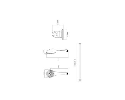ROUSSEAU Combineer flexibele 5 jets Heko Chrome