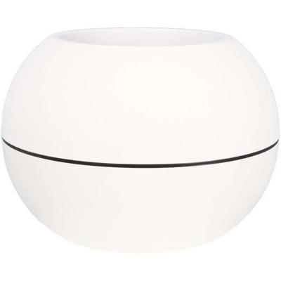 RIVIERA GRANIT BOULE ronde bloembak - Kunststof - Diameter 40 cm - Wit