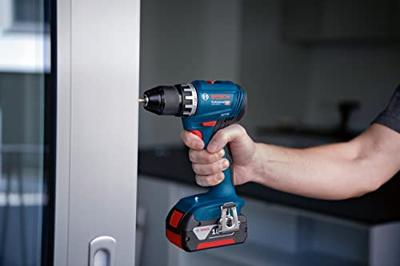 Bosch Blauw GSR 18V-45 Professional | Accuschroefboormachine | 2 x 3,0 Ah accu + snellader | In L-BOXX 136 + inlay - 06019K3204 - thumbnail
