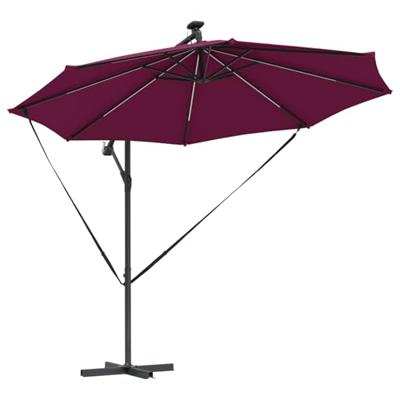 VidaXL Parasol bordeaux rood 294 x 294 x 248 cm polyester en aluminium