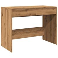 Bureau 101x50x76,5 cm bewerkt hout artisanaal eikenkleur - thumbnail
