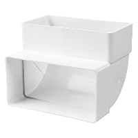 Verticale bocht 90° - 220x90mm - thumbnail