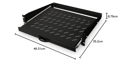 Digitus DN-19-TRAY-2-450-SW rack-toebehoren Rekschap