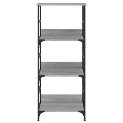 Boekenrek 50x33x117,5 cm bewerkt hout grijs sonoma eikenkleurig