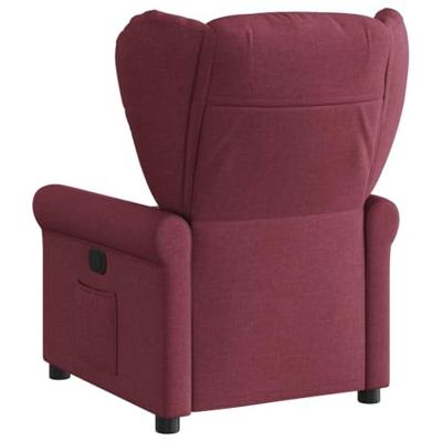 Fauteuil verstelbaar stof wijnrood Fauteuil verstelbaar stof wijnrood