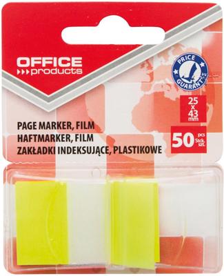 OFFICE products index, 25 x 43 mm, blister van 50 tabs, geel