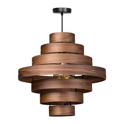 ETH Stoere hanglamp Walnut 7-rings houtbruin 05-HL4453-77