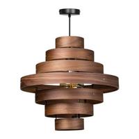 ETH Stoere hanglamp Walnut 7-rings houtbruin 05-HL4453-77 - thumbnail