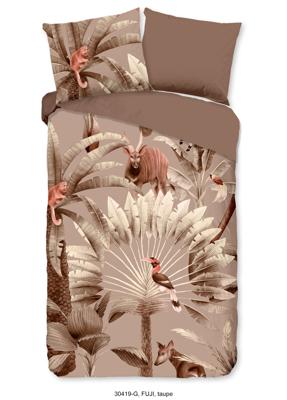 Good Morning Dekbedovertrek "bladeren en dieren" - Taupe - (140x200/220 cm) - Katoen Good Morning Dekbedovertrek "bladeren en dieren" - Taupe - (140x200/220 cm) - Katoen