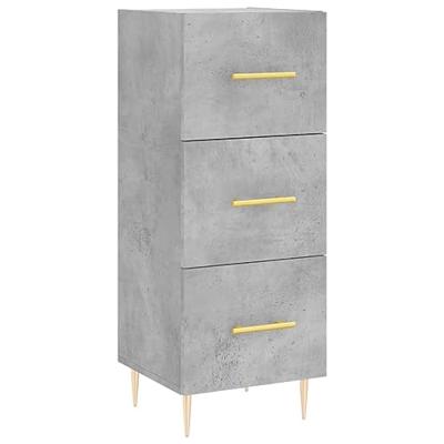 Dressoir 34,5x34x90 cm bewerkt hout betongrijs
