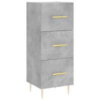 Dressoir 34,5x34x90 cm bewerkt hout betongrijs - thumbnail