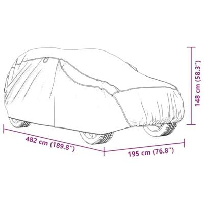 VidaXL Autohoes voor suv hagelbescherming l zilverkleurig en grijs