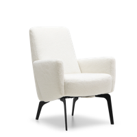 Fauteuil X-103 Lage Rug Wit Stof - thumbnail