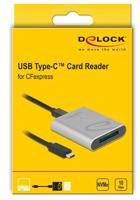 DeLOCK 91751 geheugenkaartlezer USB 3.2 Gen 1 (3.1 Gen 1) Type-C Zilver - thumbnail