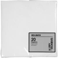 Creativ Company Servetten, afm 40x40 cm, 60 gr, wit, 20 stuk/ 1 doos - thumbnail