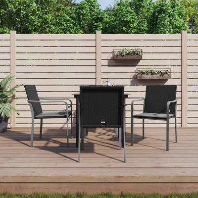 5-delige Tuinset met kussens poly rattan en staal