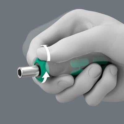 Wera 838 RA S bithandhouder met ratelfunctie, 1/4", 1/4" x 102 mm - 05051492001 - thumbnail