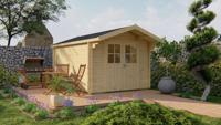 Tuindeco Pamplona blokhut 300x400 cm 34 mm vuren red class wood geïmpregneerd - thumbnail
