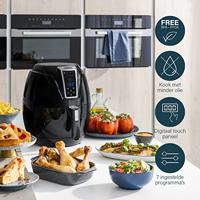 Princess 01.182021.01.001 Airfryer 3.2 l 1400 W Met display, Anti-aanbaklaag, Timerfunctie Zwart - thumbnail