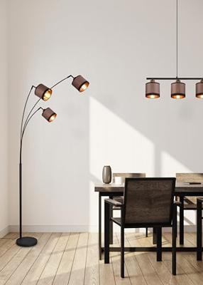 Trio HanglampDavos taupe 4-lichts - R31554041