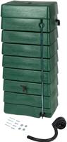 Kunststof muurregenton met peilstok 276 liter groen - thumbnail