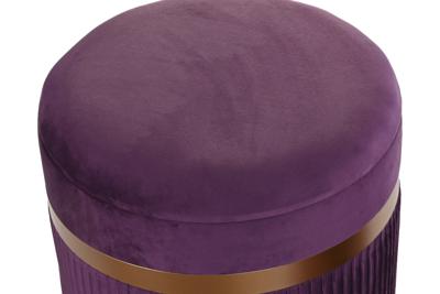 Voetensteun DKD Home Decor Polyester MDF Bordeaux (39 x 39 x 49 cm)