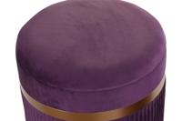 Voetensteun DKD Home Decor Polyester MDF Bordeaux (39 x 39 x 49 cm) - thumbnail