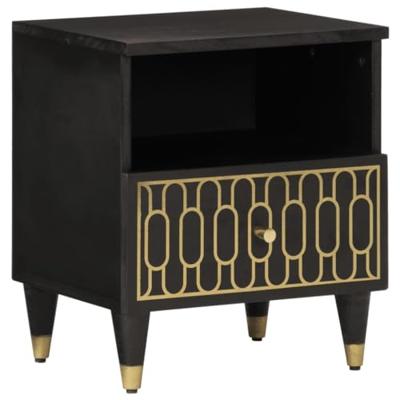 Nachtkastjes 2 st 40x33x46 cm massief mangohout