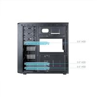 ATX Semi-toren doos TooQ TQC-5701U3C-B Zwart - thumbnail