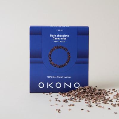 Okono Pure Chocolade met Cacao Nibs Okono Pure Chocolade met Cacao Nibs