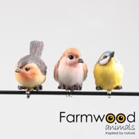 Farmwood Vogel op clip 5,6x3x4cm - thumbnail