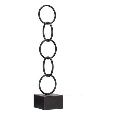 Decoratieve figuren Gift Decor Zwart Ringen 12,5 x 60,5 x 12,5 cm