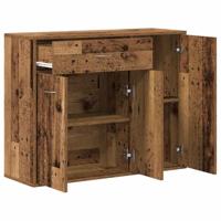 Dressoir 88x30x70 cm spaanplaat oud hout - thumbnail