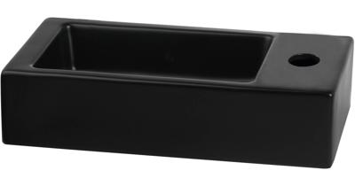 Saqu Trento fontein rechts 36x18cm mat zwart