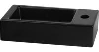 Saqu Trento fontein rechts 36x18cm mat zwart - thumbnail