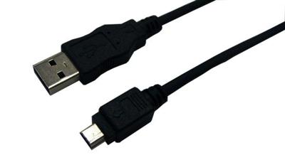 LogiLink CU0015 USB-kabel USB 2.0 USB-A stekker, USB-mini-B stekker 3.00 m Zwart