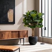 Lyrata deluxe kunstplant op stam 125cm - thumbnail