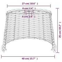 VidaXL Plafondlampenkap ø40x26 cm wicker wit - thumbnail