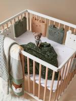 Bedbumper GREEN FOREST Oeko-Tex® ecru/meerkleurig - thumbnail