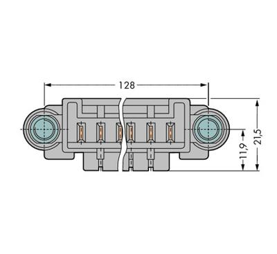 WAGO 246-102 Male header (standaard) 320 Totaal aantal polen: 20 Inhoud: 15 stuk(s)