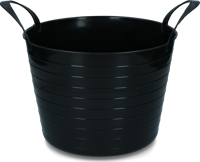 Emmer V-Trug Flexi zwart 40 l - thumbnail