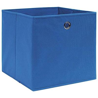 VidaXL Opbergboxen 4 st 28x28x28 cm nonwoven stof blauw VidaXL Opbergboxen 4 st 28x28x28 cm nonwoven stof blauw