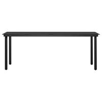 9-delige Tuinset met kussens bruin en zwart - thumbnail