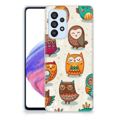 Samsung Galaxy A53 5G | TPU Hoesje | Vrolijke Uilen Samsung Galaxy A53 5G | TPU Hoesje | Vrolijke Uilen