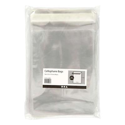Cellofaanzak Creativ Company 17.3x12.3cm 25 micron met plakstrip 200 stuks