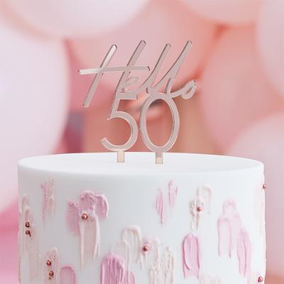 Ginger Ray &apos;Hello 50&apos; Taarttopper