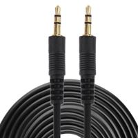 AUX kabel 3.5mm mannelijke Mini Plug Stereo-audiokabel lengte: 10m (zwart + goud vergulde Connector) - thumbnail