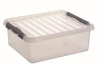Sunware Q-line box 25 liter transp/metaal - thumbnail