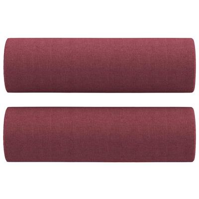 3-delige Loungeset met kussens stof wijnrood